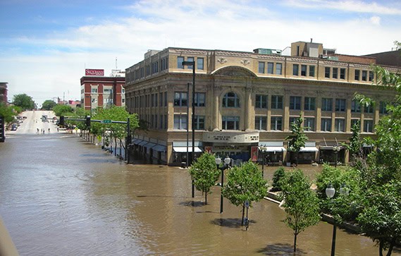 Theatre Cedar Rapids during the 2008 flood.